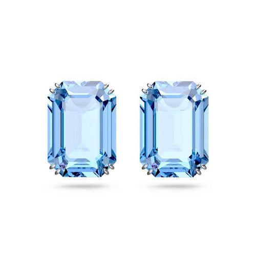 Swarovski Paar Ohrstecker Millenia, Kristalle mit Oktagonschliff, 5614935, mit Swarovski® Kristall, blau