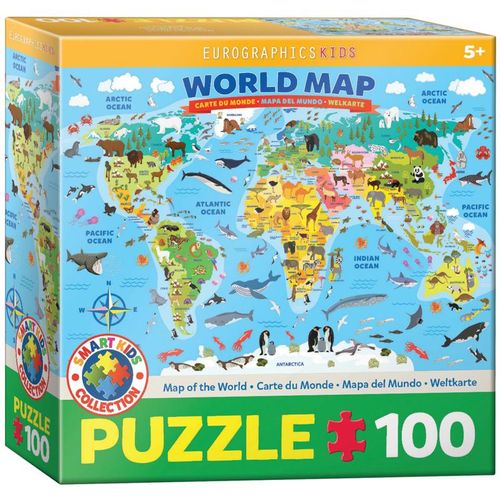 Weltkarte illustriert (Puzzle)
