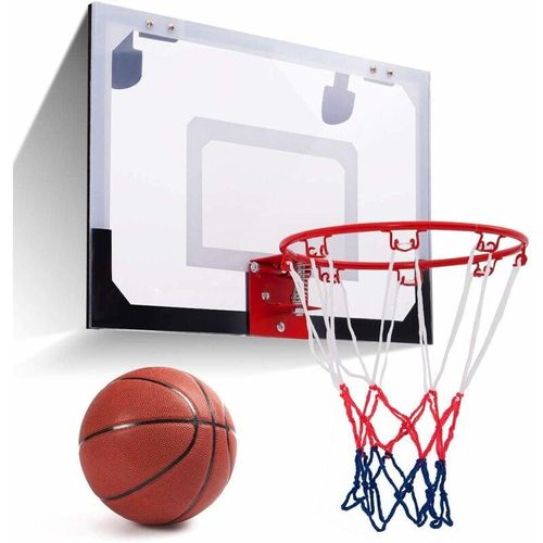 Goplus Basketballkorb, Basketball-Set, Backboard mit Ring und Netz, Basketballboard, Basketballbrett, Basketballring an der Tür