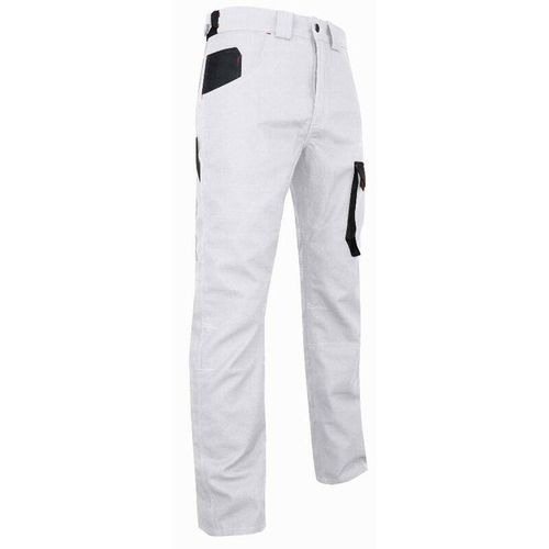 LMA - Pantalon Façade 300gr Sans poche genoux Blanc / Gris nuit - 1474