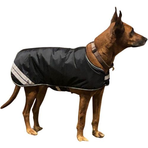 Horse Guard - Hundedecke Thermodecke Regendecke Mantel schwarz Reflektorstreifen
