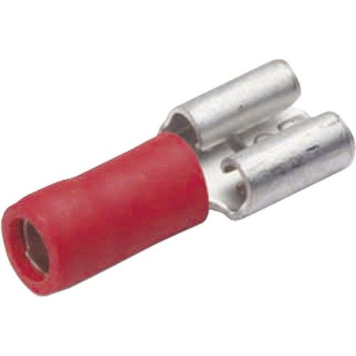 ROT - Cimco 180254 Flachsteckhülse Steckbreite: 4.8 mm Steckdicke: 0.5 mm 180 ° Teilisoliert 1 St.