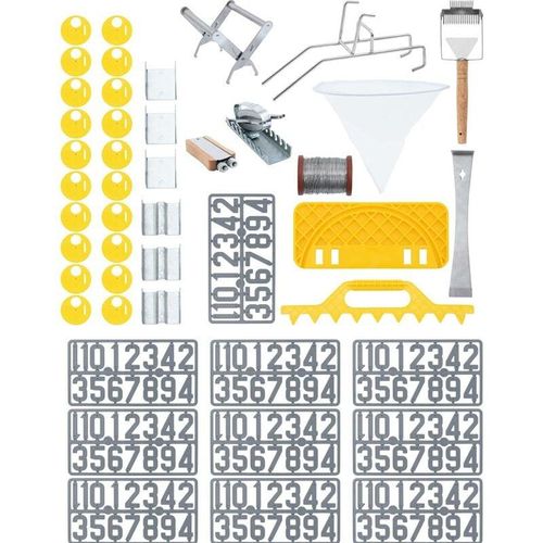 Imkerei-Set 45-tlg Stockmeißel Wabendraht Spanner Gurt Ziffern Imker Set Bienen