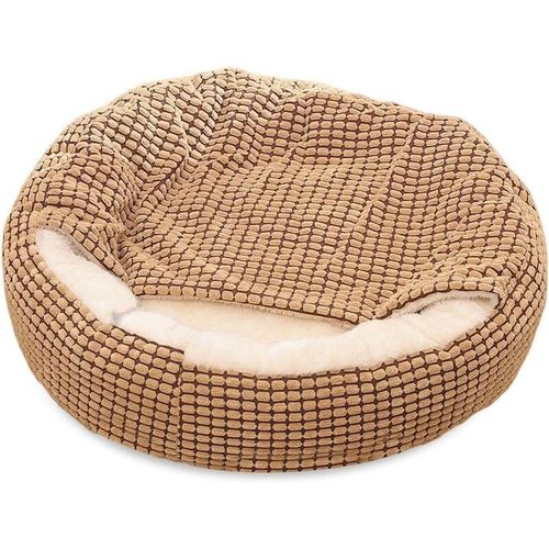 Kinsi - Mittelgroßes Hundebett, rundes Hundebett, waschbares Bett, Durchmesser 60 cm