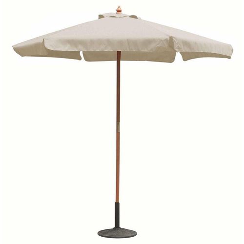 Regenschirm Ø2,5 Meter im Freien mit zentralem Holzpol Pictor - Beige - Beige