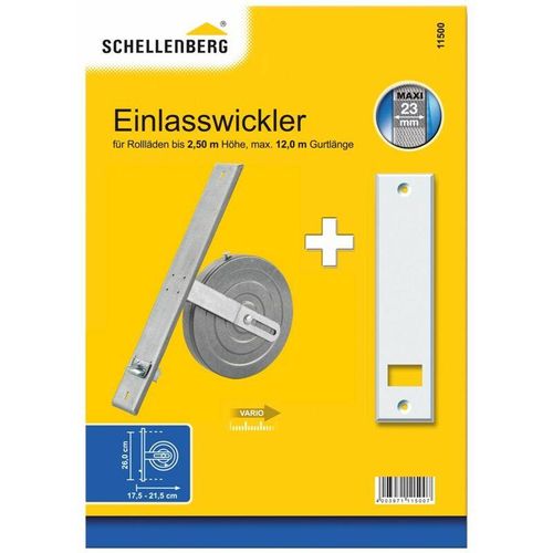 Einlasswickler Maxi, 26 cm inkl. Abdeckplatte weiß Einlasswickler - Schellenberg