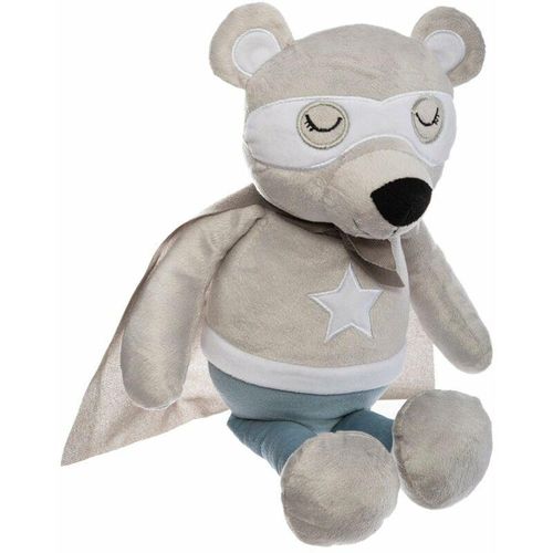 Teddybär super hero, 42 cm, grau