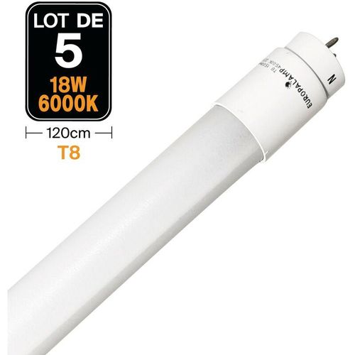 5 Röhren Neon LED 18W 120cm T8 Blanc Froid 6000K Gamme Pro 18W 120cm T8 Blanc Froid 6000K Gamme Pro