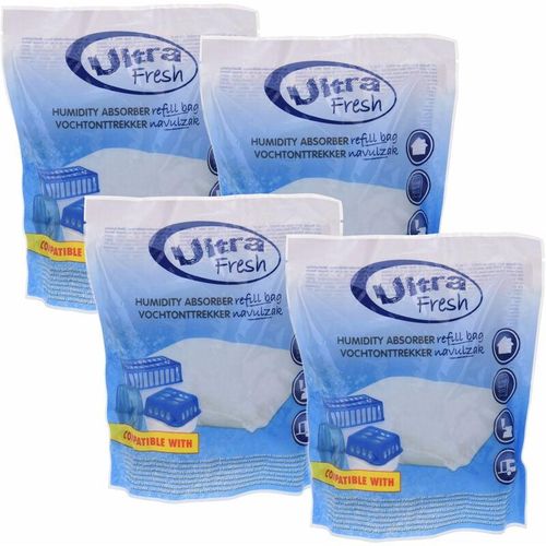 Luftentfeuchter Nachfüllbeutel 450g - 4er Pack - Ultra Fresh Raumentfeuchter Granulat Nachfüllpack