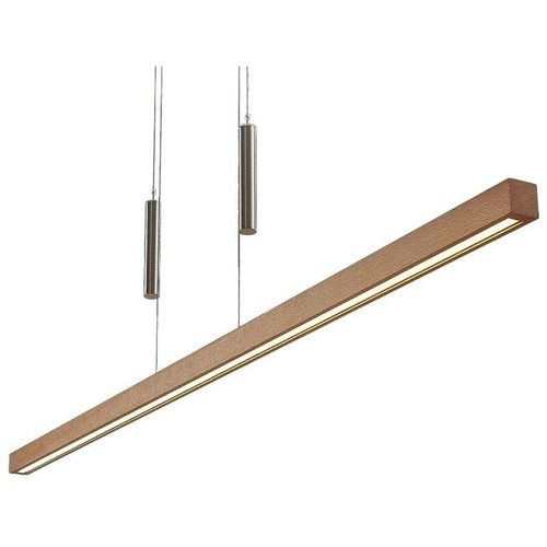 LED-Holz-Balkenpendellampe Tamlin, buchefarben