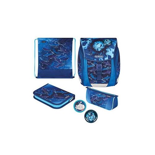 herlitz Schulranzen-Set FiloLight Plus Deep Sea Kunstfaser blau