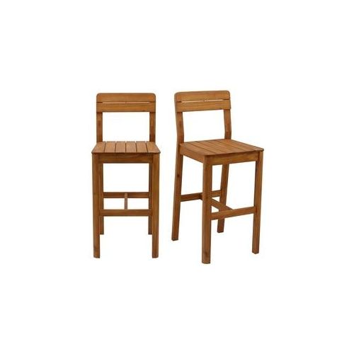 Barhocker aus Massivholz Außenbereich H80 cm (2er-Set) AKIS