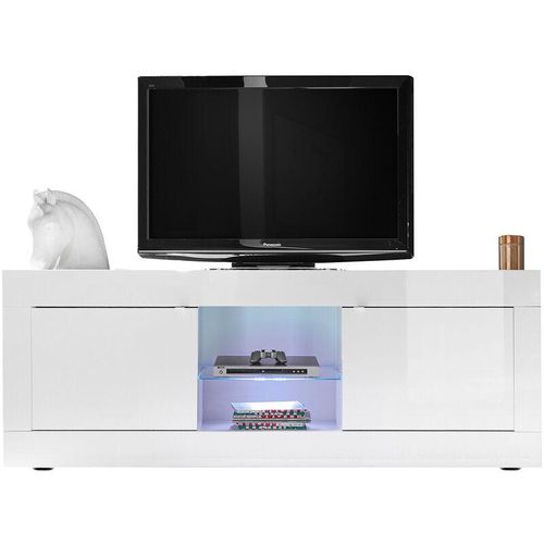 Design-TV-Möbel Weiß Lackiert 180 cm latte - Weiß lackiert