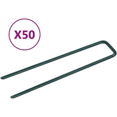 Vidaxl - Nägel für Kunstrasen 50 Stk. U-Form Eisen n/a