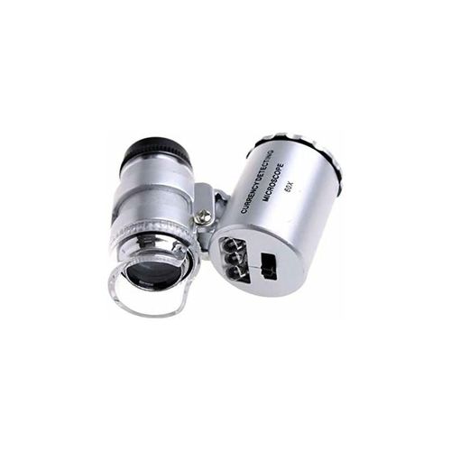Lupe Mini-Mikroskop Mini 60x Handmikroskop Schmuck Lupe Lupe Glas LED-Uv-Licht, Lupe Mini-Mikroskop - Minkurow
