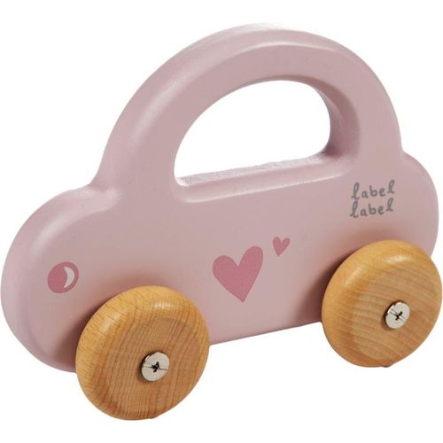 Label Label Little Car Speelgoed van hout Pink 1 st
