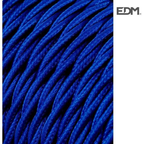 Cable textil trenzado 2x0,75mm C-75 azul seda 25m