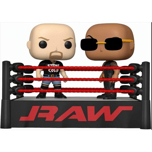 POP - WWE -The Rock vs Stone Cold w.Wrestling Ring