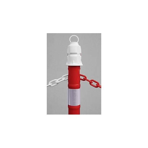 Schäfer Shop Select Kettenständerset, 4 Pfosten+4 Ketten, rot-weiß