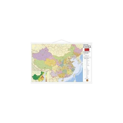 Stiefel Wandkarte Großformat China Postleitzahlen Mit Metallstäben Karte (im Sinne von Landkarte)