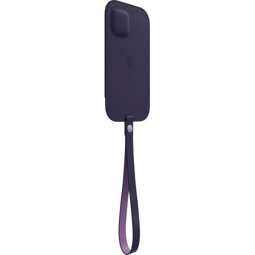 APPLE Smartphone-Hülle "iPhone 12 Pro Max Leather Sleeve" Hüllen Gr. iPhone 12 Pro Ma, lila (deep violet) Smartphone Hülle