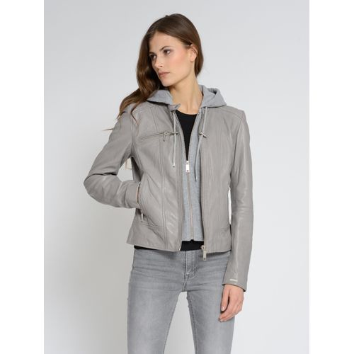 Lederjacke MAZE "Mico" Gr. XXL, grau (grey) Damen Jacken Lederjacken