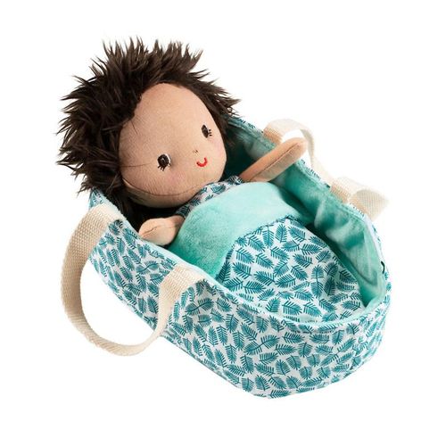 Stoff-Puppe BABY – ARI mit Tragekorb (22 cm) 5-teilig