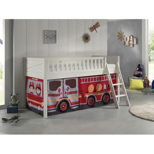 Spielbett SCOTT, LF 90 x 200 cm, mit Rolllattenrost, Leiter und Textilset 