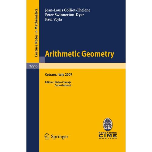 Arithmetic Geometry - Pietro Corvaja, Peter Swinnerton-Dyer, Paul Vojta, Kartoniert (TB)