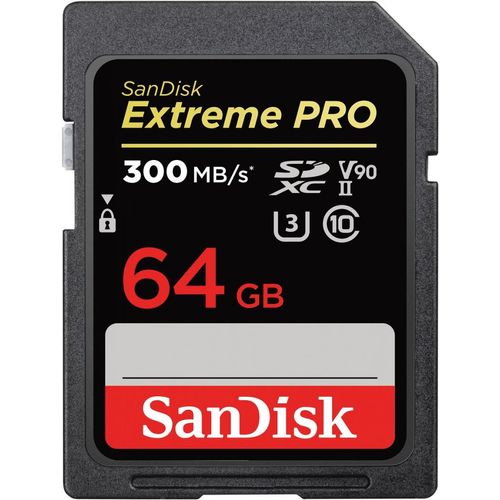 SanDisk SDXC Extreme Pro 64GB 300MB/s V90 UHS II