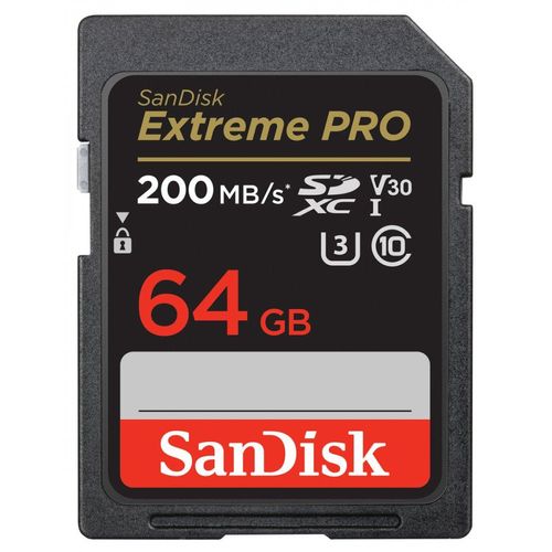 SanDisk SDXC Extreme Pro 64GB 200MB/s V30 UHS I