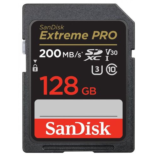 SanDisk SDXC Extreme Pro 128GB 200MB/s V30 UHS I