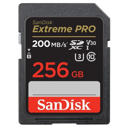 SanDisk SDXC Extreme Pro 256GB 200MB/s V30 UHS I