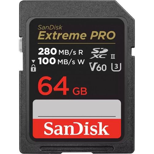 SanDisk SDXC Extreme Pro 64GB 280MB/s V60 UHS II