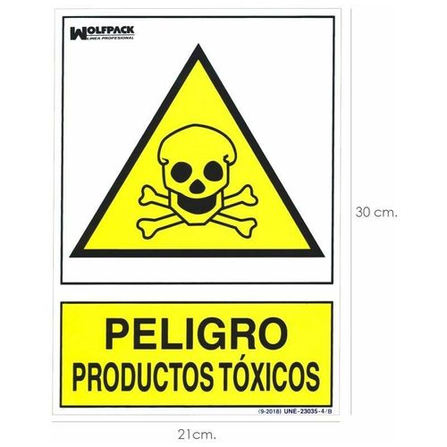 Poster Gefahr giftige Produkte 30x21cm.