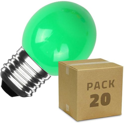 20er Pack LED-Lampen E27 G45 3W Einfarbig Einfarbig Grün
