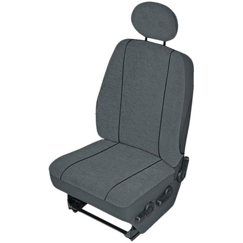 Grau - hp Autozubehör 22418 Sitzbezug Polyester Fahrersitz, Beifahrersitz