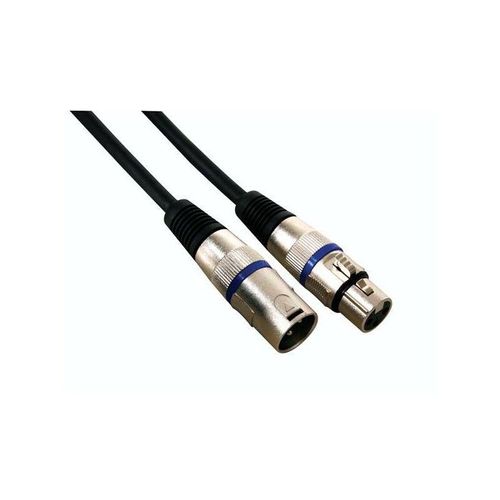 Hq Power - professionelles xlr-kabel, xlr-stecker auf xlr-buchse - schwarz (10m)