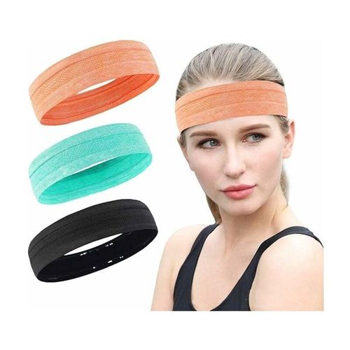 Stirnband Damen Stirnband Workout Stirnbänder Stirnband Haarband Elastisches Haarband Stirnband Für Täglichen Yoga Sport Orange + Grün + Schwarz