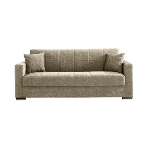 Beige Schlafsofa aus Stoff 210x80x90 cm h