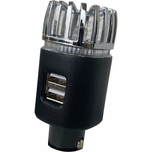 Dualer USB-Ionisator für Autoluftreiniger (mattschwarz)