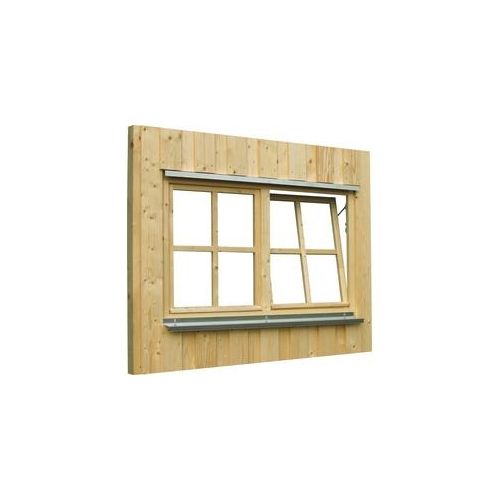 SKAN HOLZ Doppelfenster Rahmenaußenm. 132,4 x 82,1 cm natur