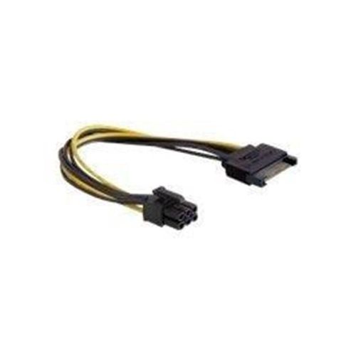 DeLOCK power cable - SATA power to 6 pin PCIe power - 21 cm