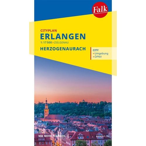 Falk Cityplan Erlangen 1:17.500, Karte (im Sinne von Landkarte)