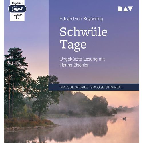 Schwüle Tage,1 Audio-CD, 1 MP3 - Eduard von Keyserling (Hörbuch)