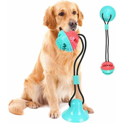 Rhafayre - Hundespielzeug mit Saugnapf, Interaktiver Hundespielzeugball mit Saugnapf, Zahnreinigung, Backenzahn, Multifunktionsspielzeug, geeignet