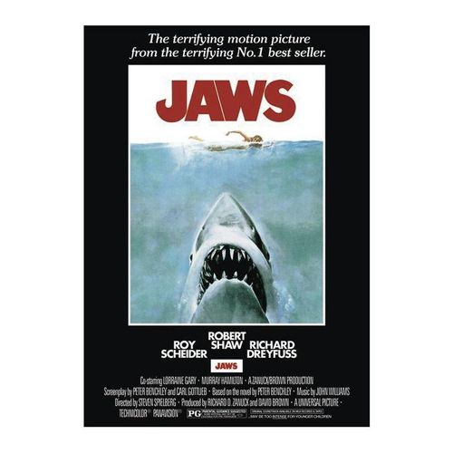 Close Up - Jaws Poster Der weiße Hai Richard Dreyfus, Roy Scheider