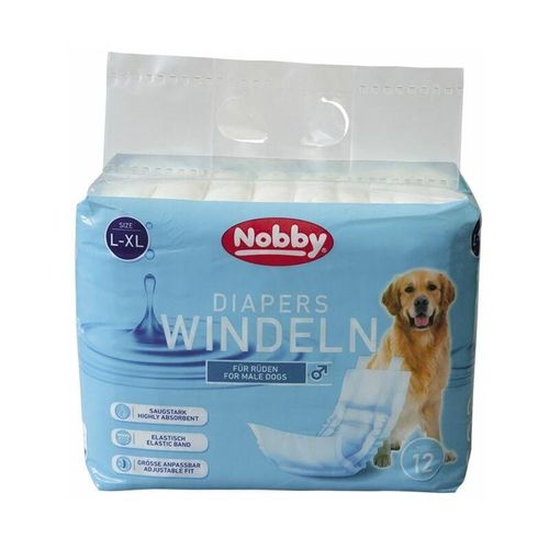 Nobby - Windeln für Rüden 12 St. 60 - 80 cm Größe l-xl Hundepflege