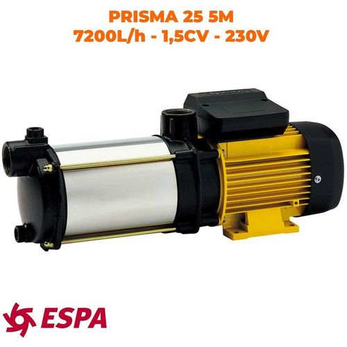 ESPA Mehrstufige horizontale Kreiselpumpe für die Wasserversorgung PRISMA 25 5M - 7.200L/h - 56m ma. - 230V