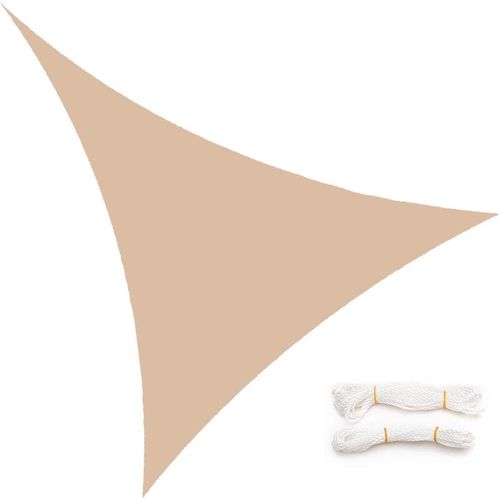 Beige wasserdichte überdachung mit Seil-Dreieck-Sonnenschutz-Segel-überdachungs-Patio 3.6 x 3.6m